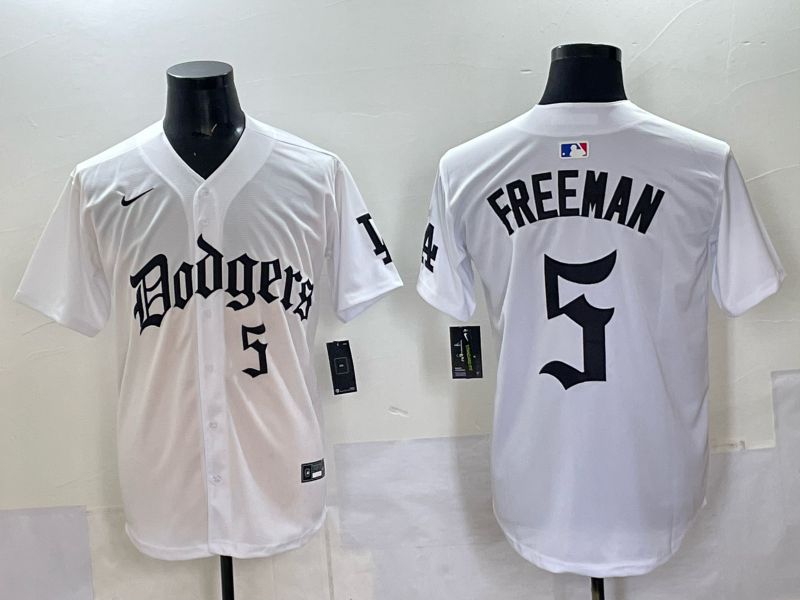 Men Los Angeles Dodgers #5 Freeman white Nike 2025 MLB jersey 007